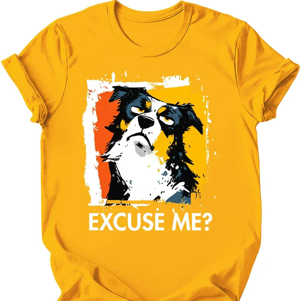 Australian Shepherd excuse me tee gold