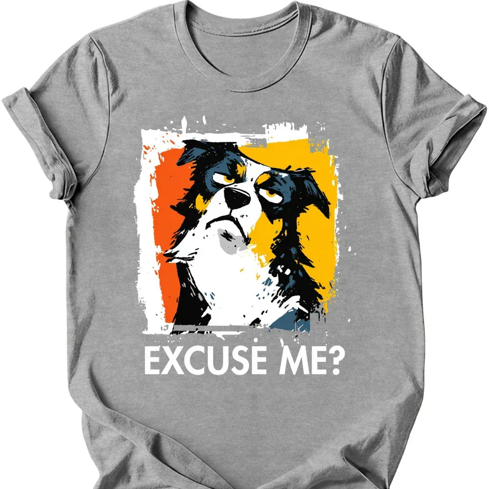 Australian Shepherd excuse me tee sport grey