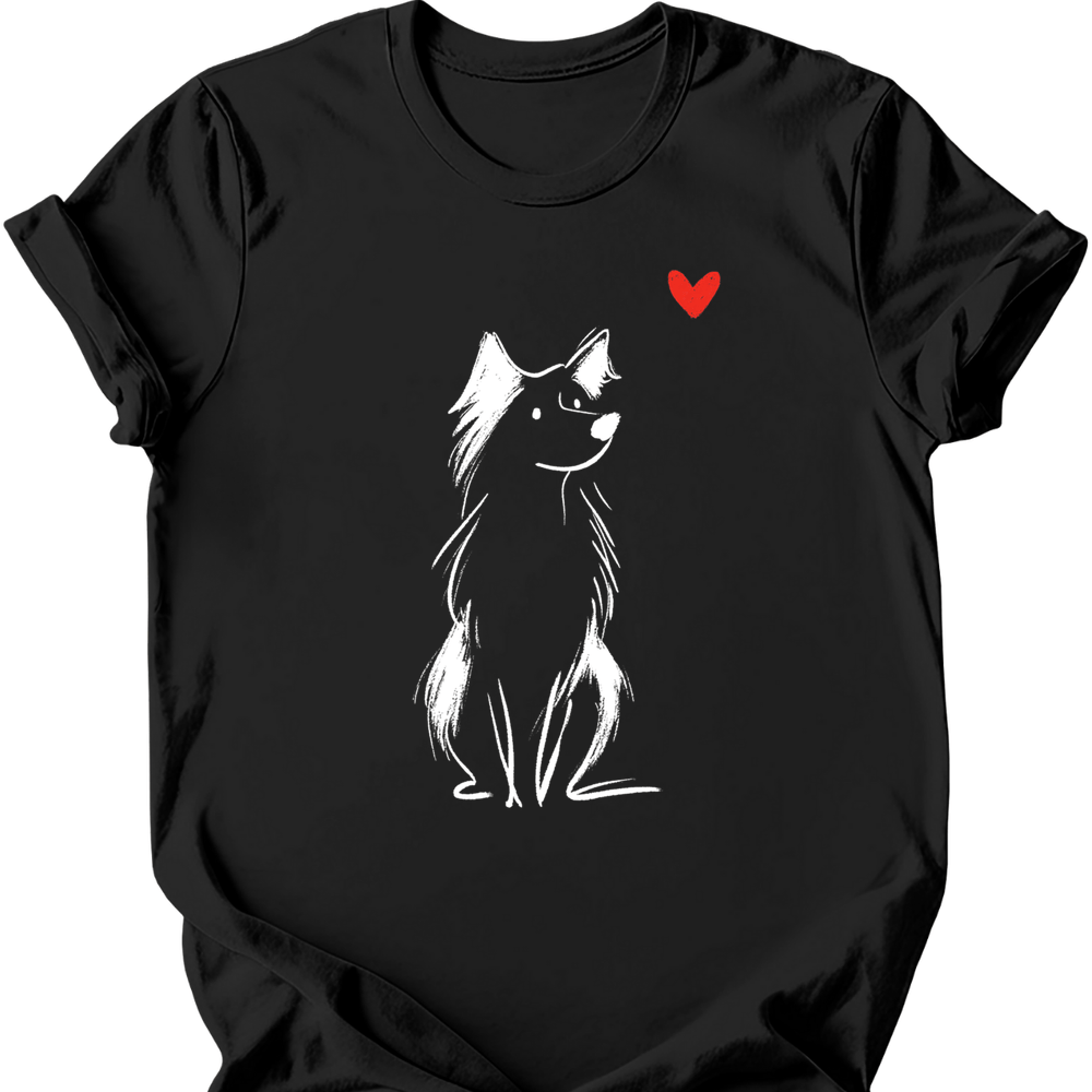 Australian Shepherd sketch tee black