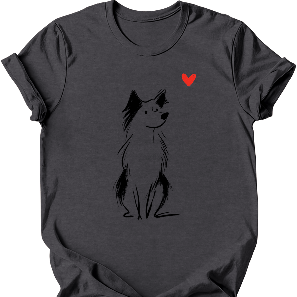 Australian Shepherd sketch tee dark heather