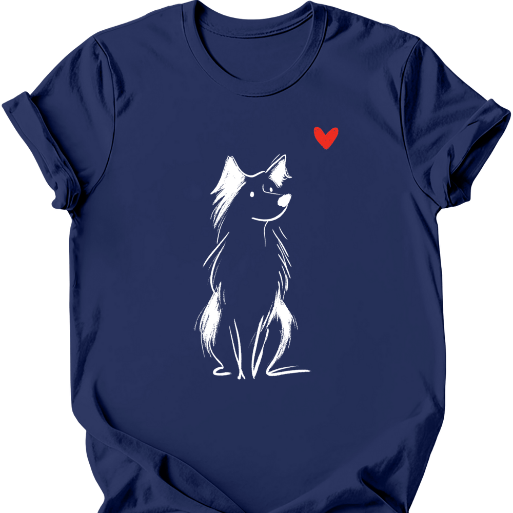 Australian Shepherd sketch tee navy