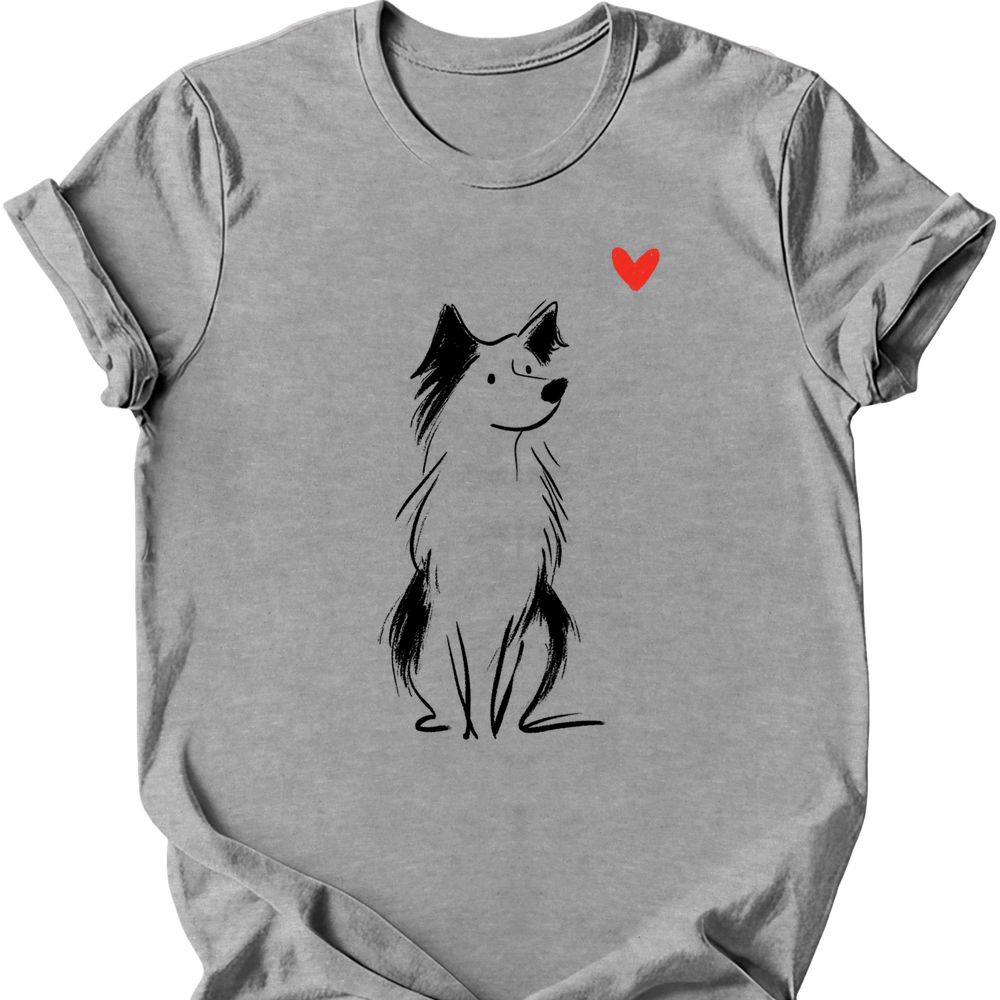 Australian Shepherd sketch tee sport grey