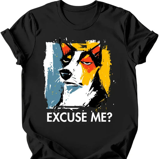Basenji excuse me tee black
