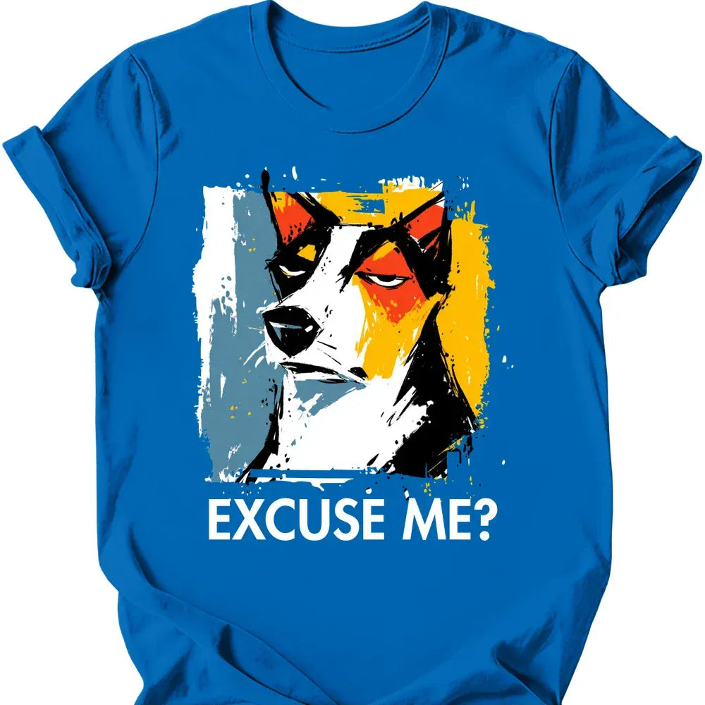 Basenji excuse me tee royal