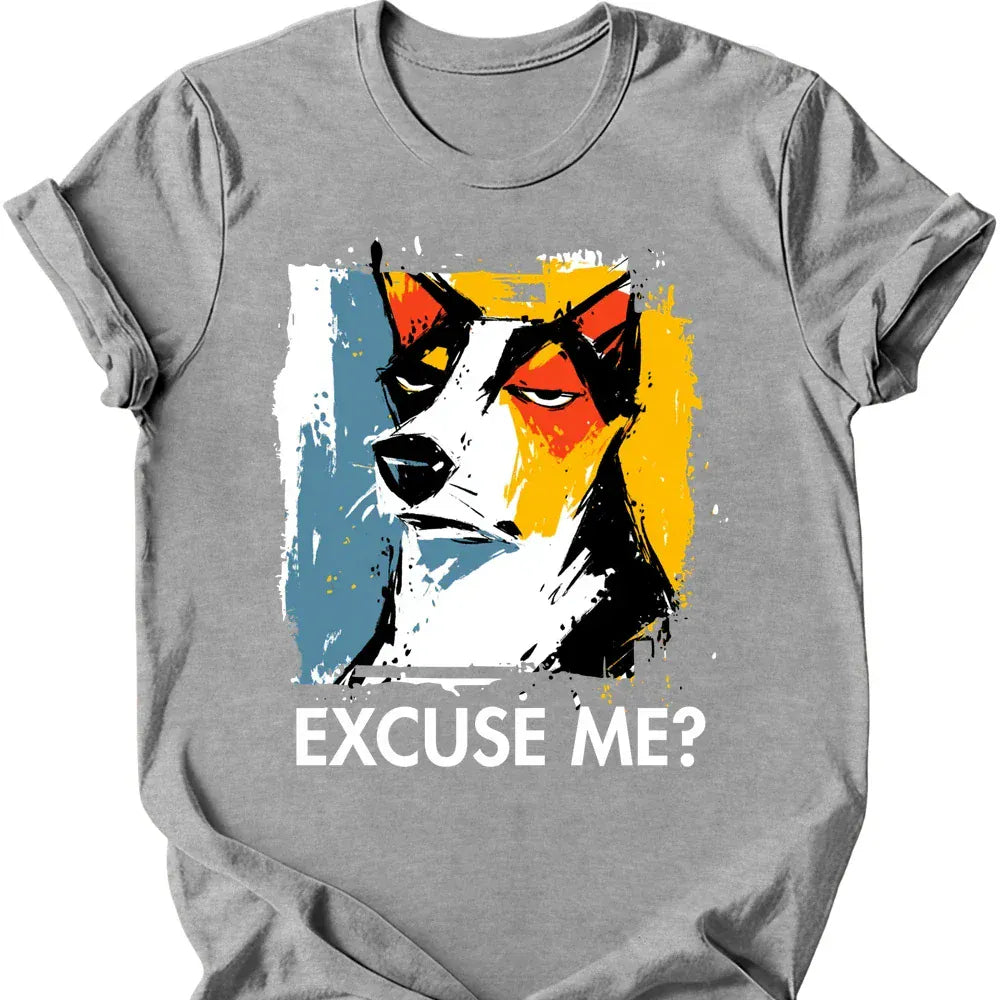 Basenji excuse me tee sport grey