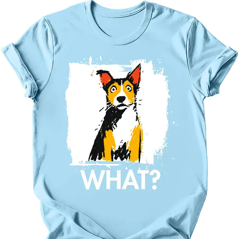 Basenji what tee light blue