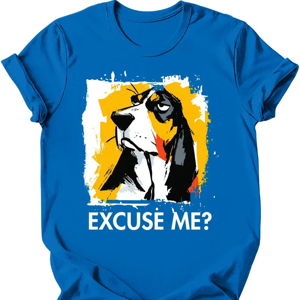 Basset Hound excuse me tee royal