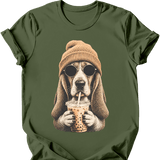 Basset Hound - Hipster Dog T-Shirt