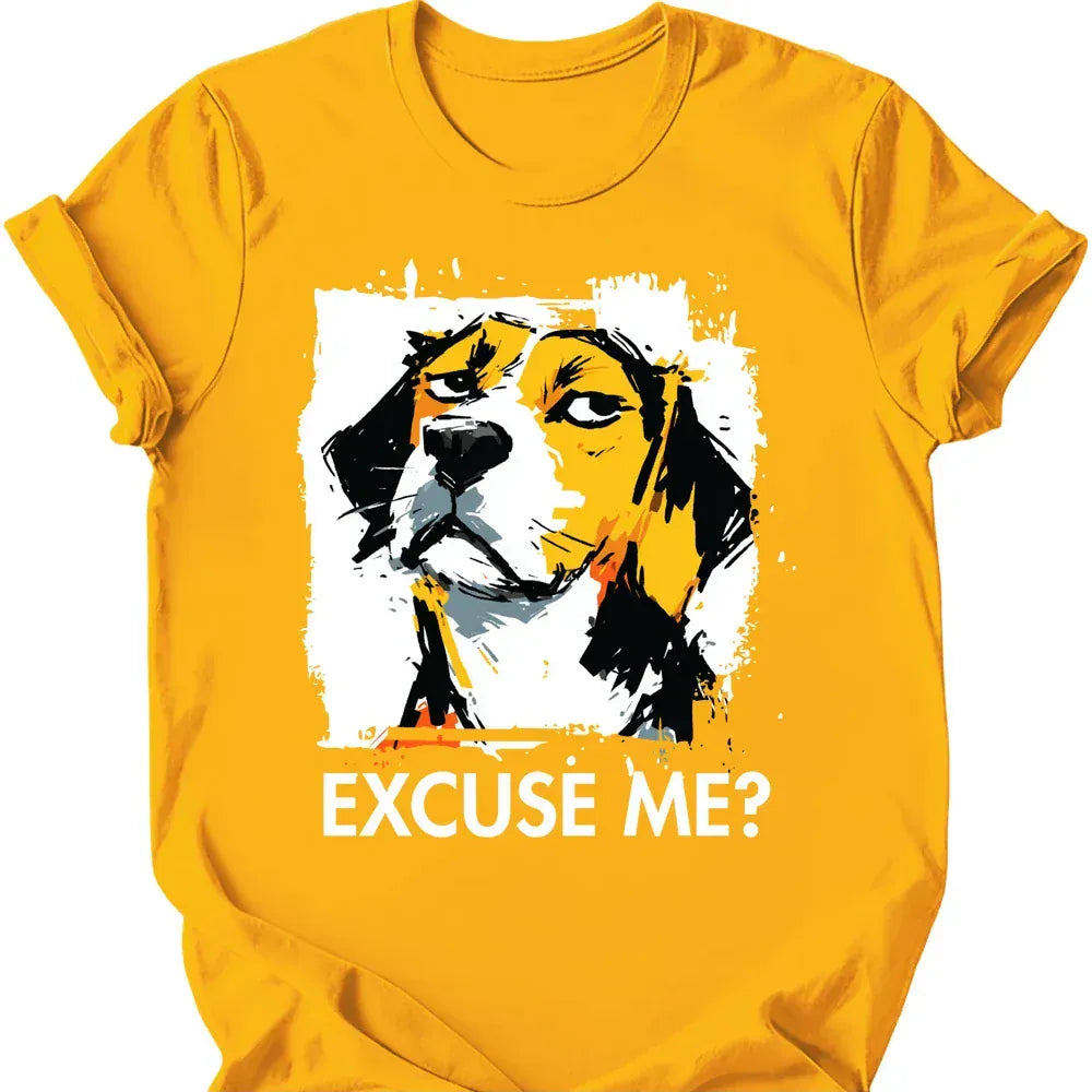Beagle excuse me tee gold