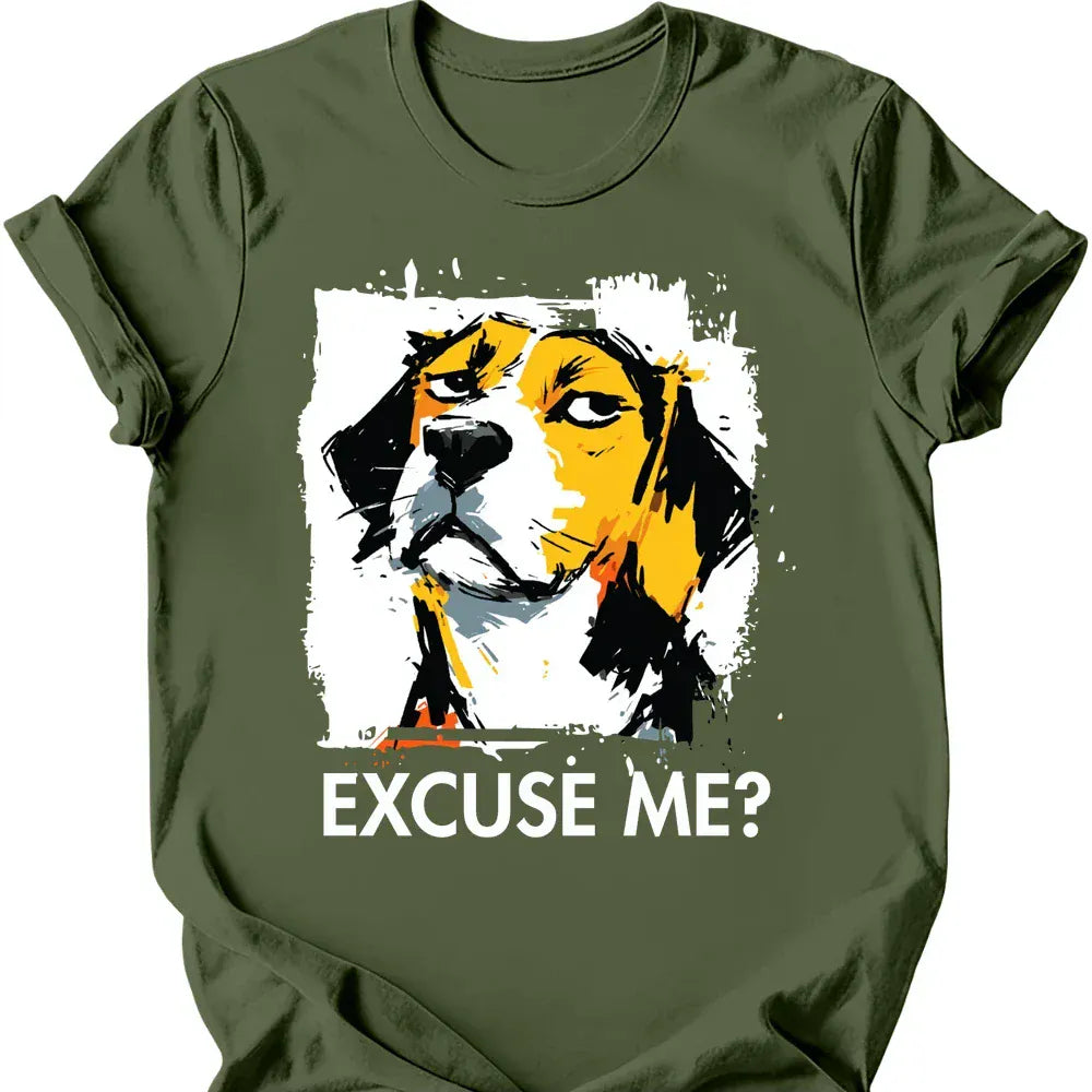 Beagle excuse me tee military green