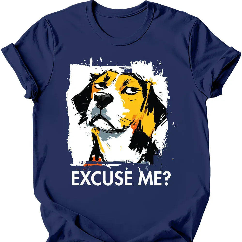 Beagle excuse me tee navy