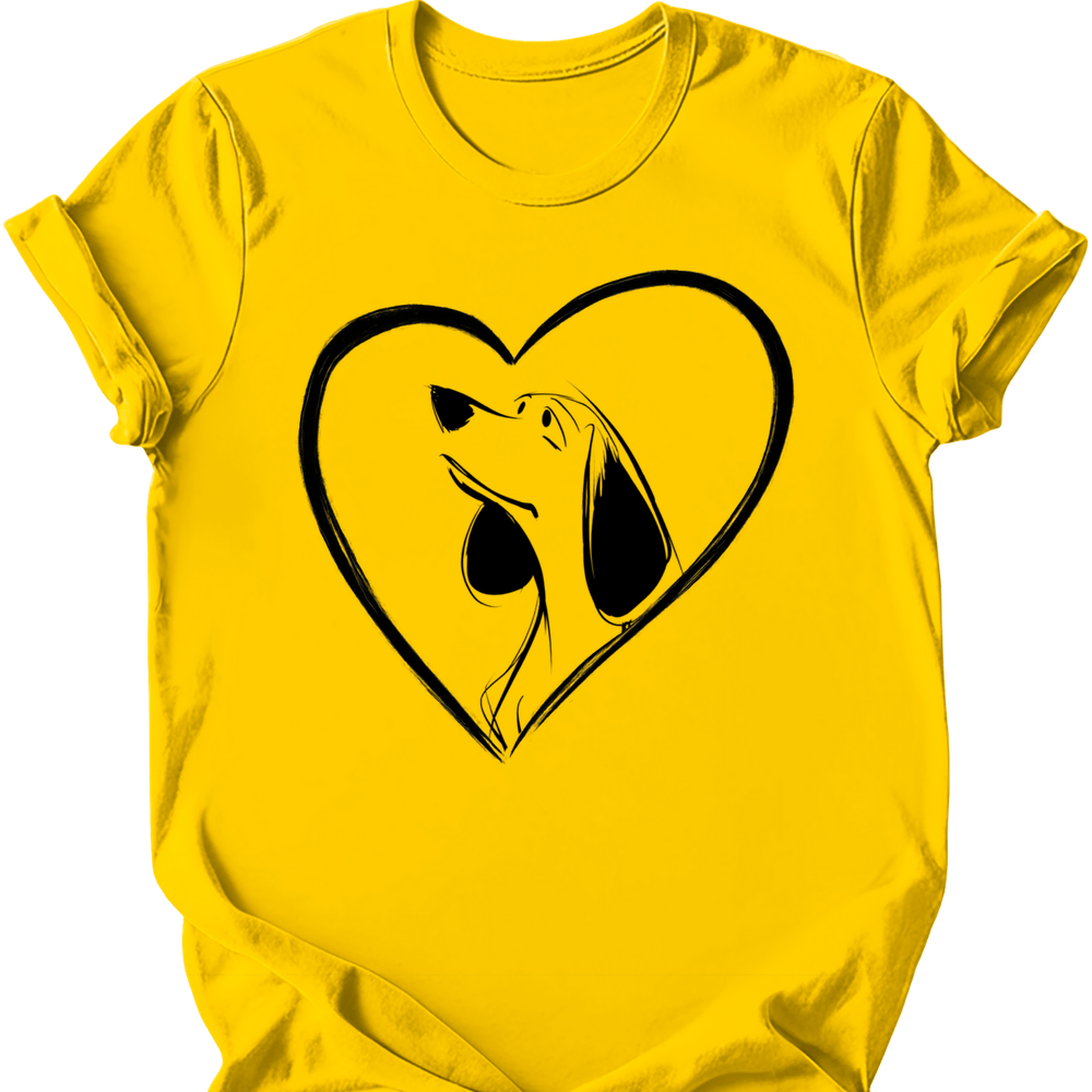 Beagle heart dog tee daisy