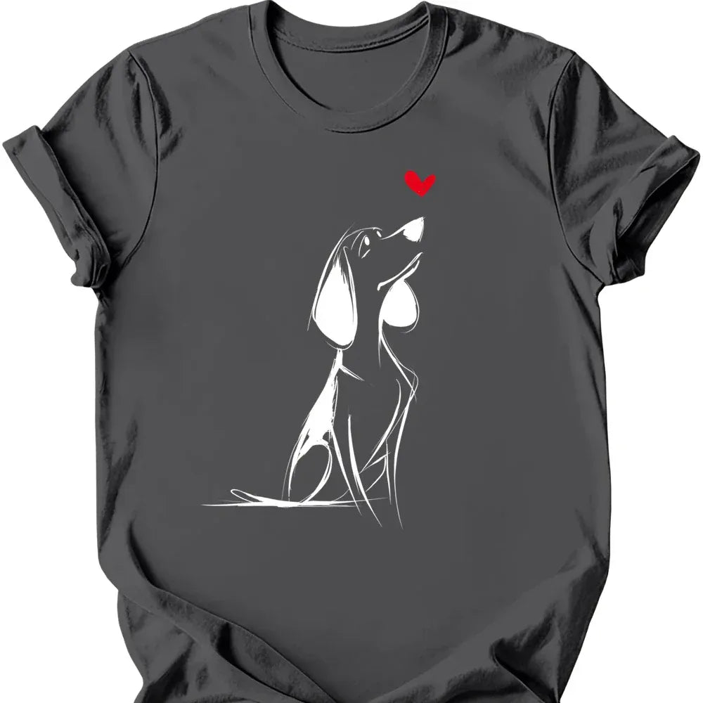 Beagle sketch tee charcoal