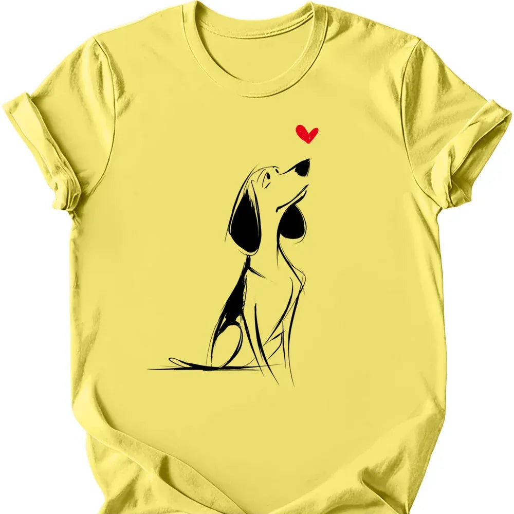 Beagle sketch tee cornsilk