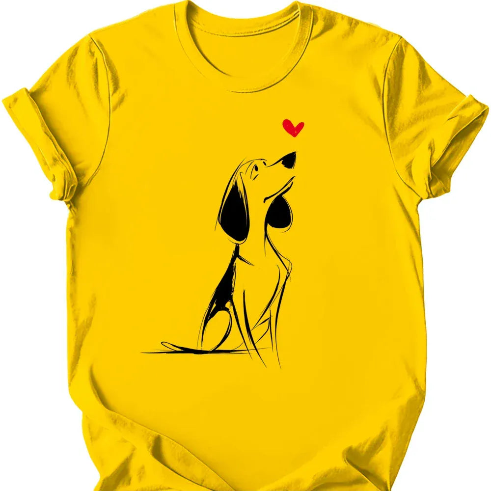Beagle sketch tee daisy