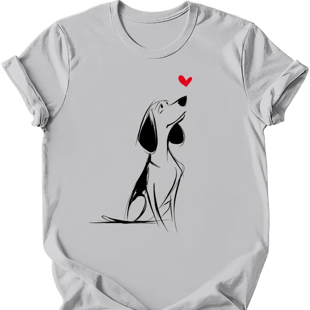 Beagle sketch tee ice grey