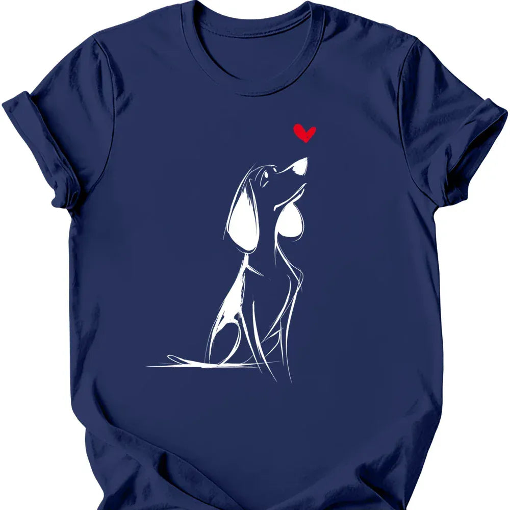 Beagle sketch tee navy