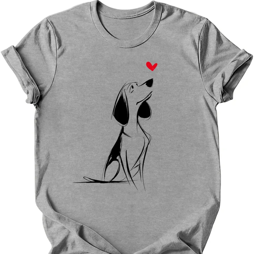 Beagle sketch tee sport grey
