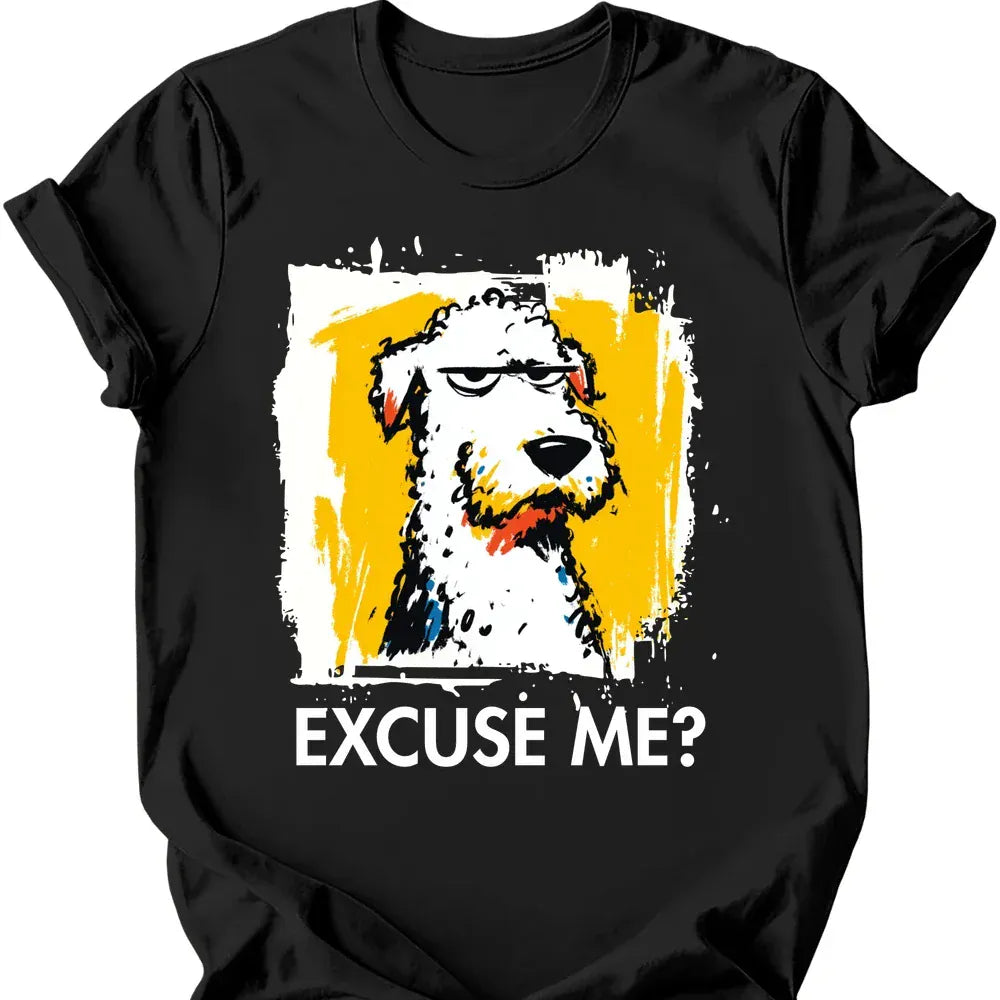 Bedlington Terrier excuse me tee black