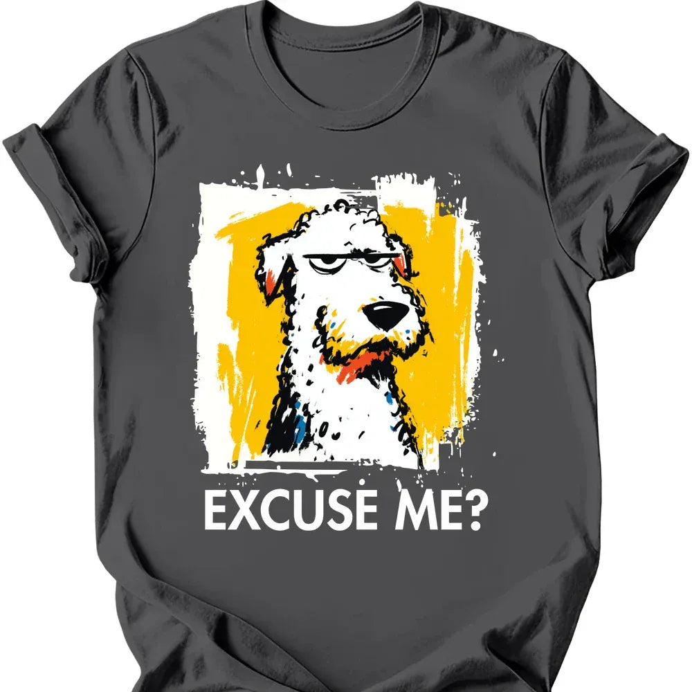 Bedlington Terrier excuse me tee charcoal