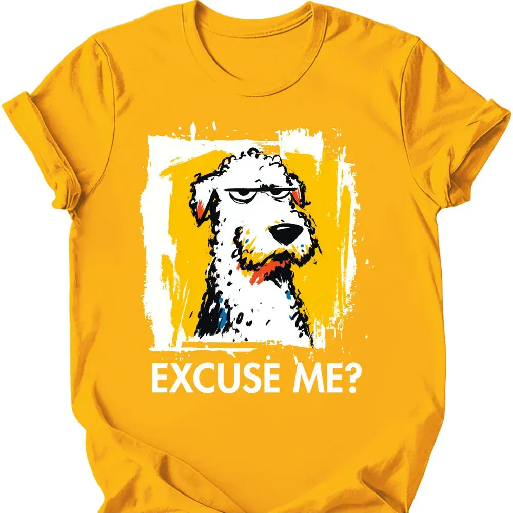 Bedlington Terrier excuse me tee gold
