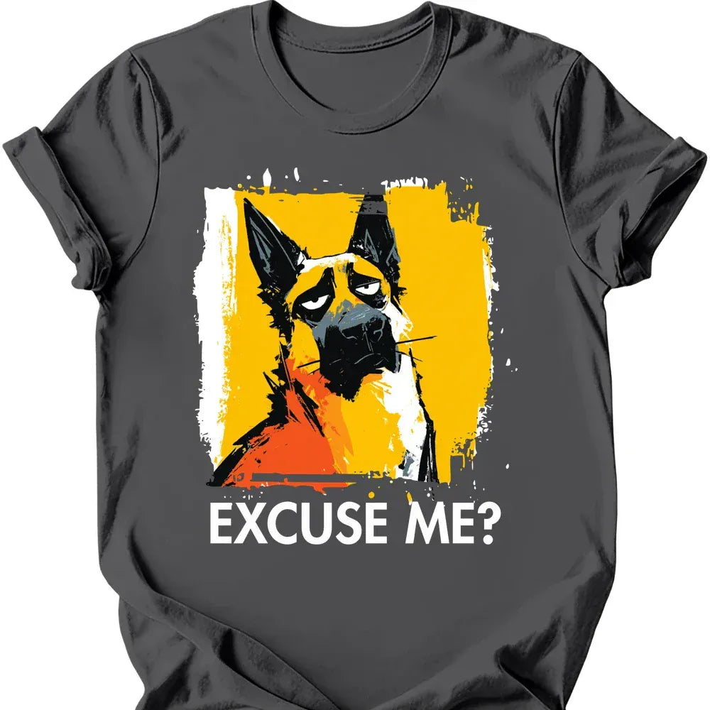 Belgian Malinois excuse me tee charcoal