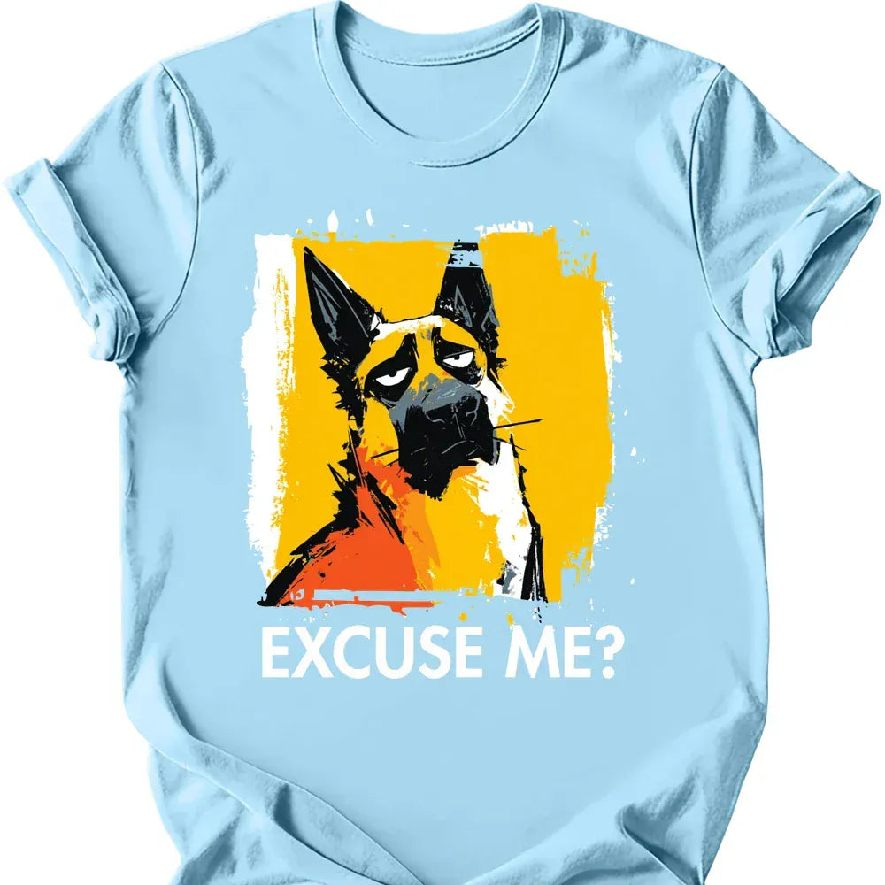 Belgian Malinois excuse me tee light blue