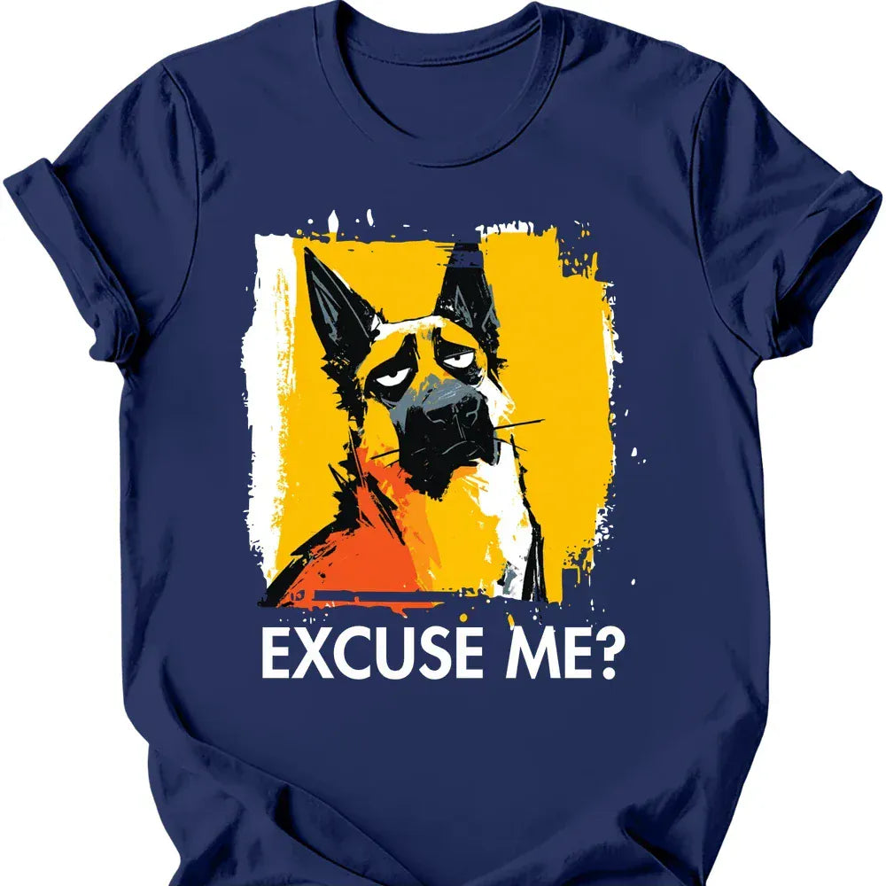 Belgian Malinois excuse me tee navy