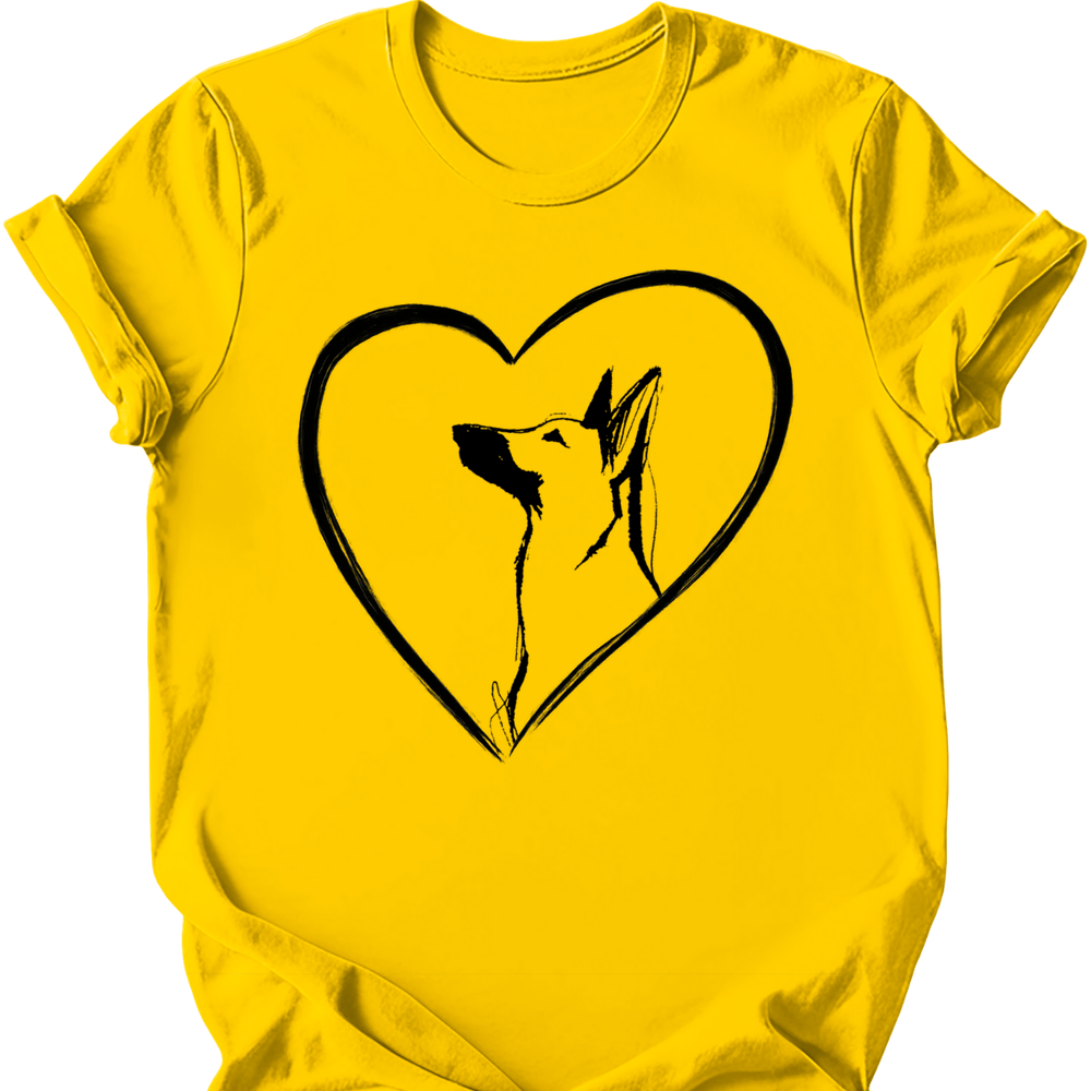 Beligian Malinois heart dog tee daisy