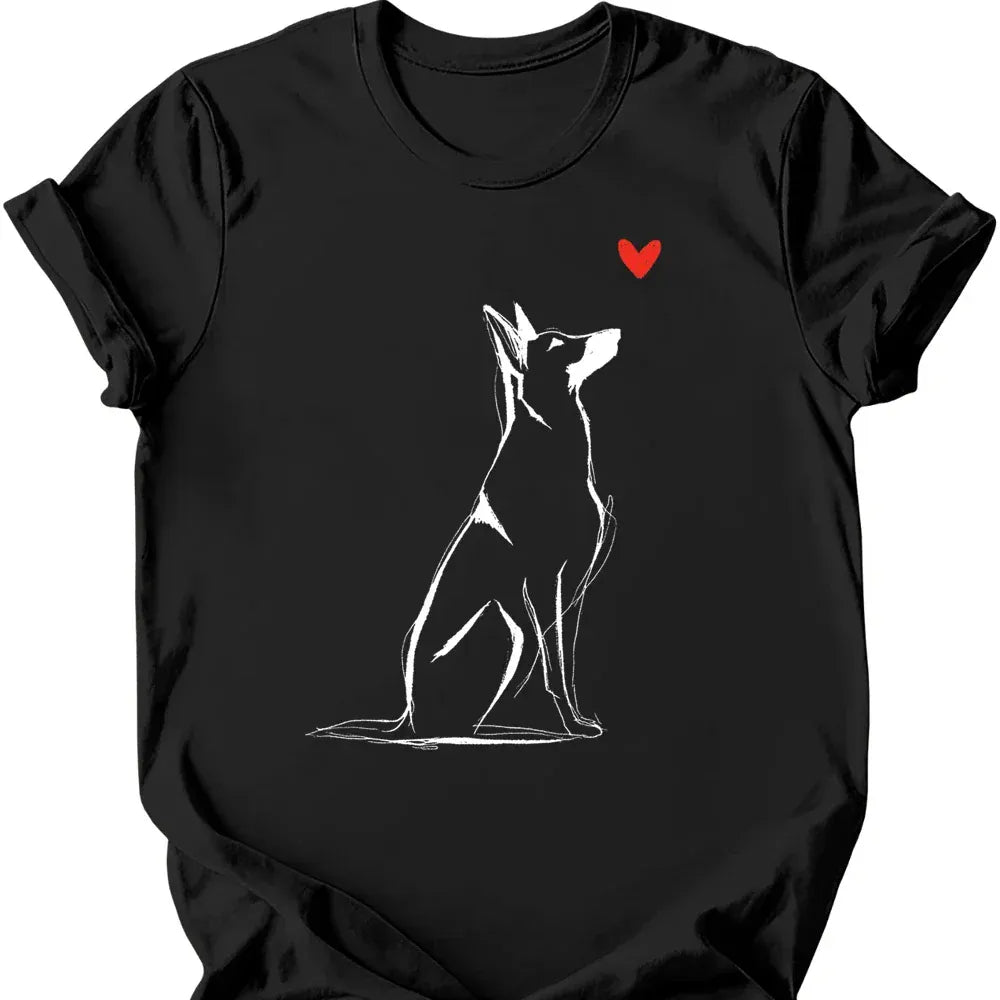 Beligian Malinois sketch tee black