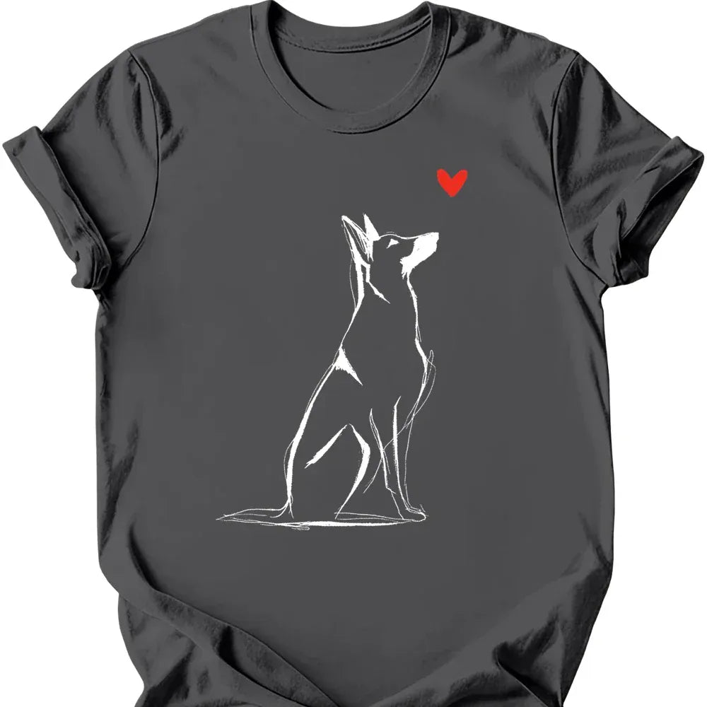 Beligian Malinois sketch tee charcoal