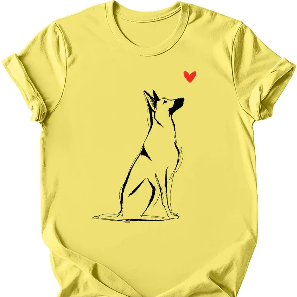 Beligian Malinois sketch tee cornsilk