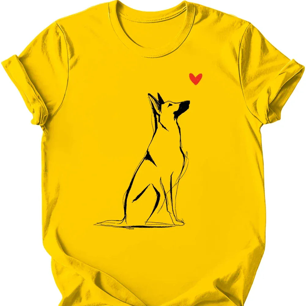 Beligian Malinois sketch tee daisy