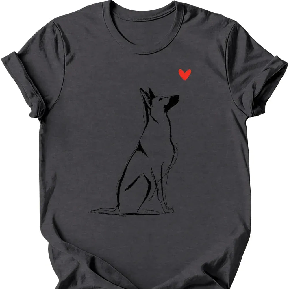 Beligian Malinois sketch tee dark heather