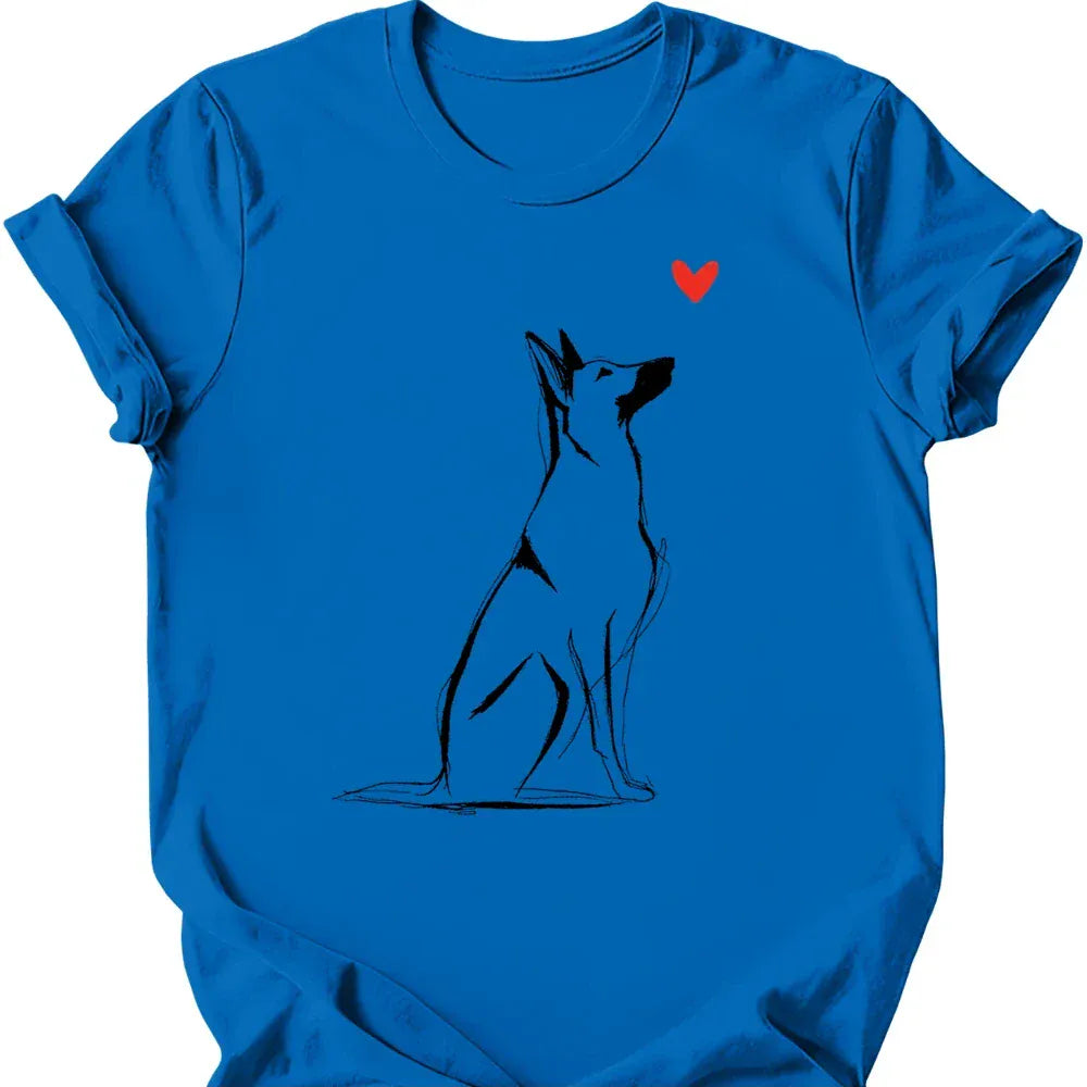 Beligian Malinois sketch tee royal