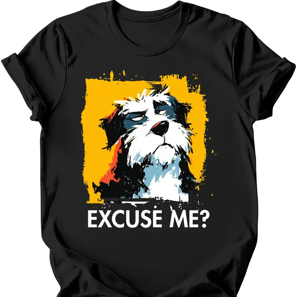 Bernedoodle excuse me tee black