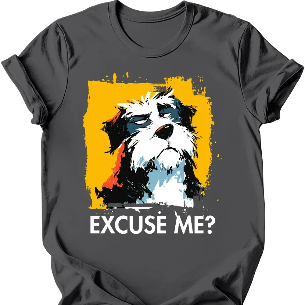 Bernedoodle excuse me tee charcoal