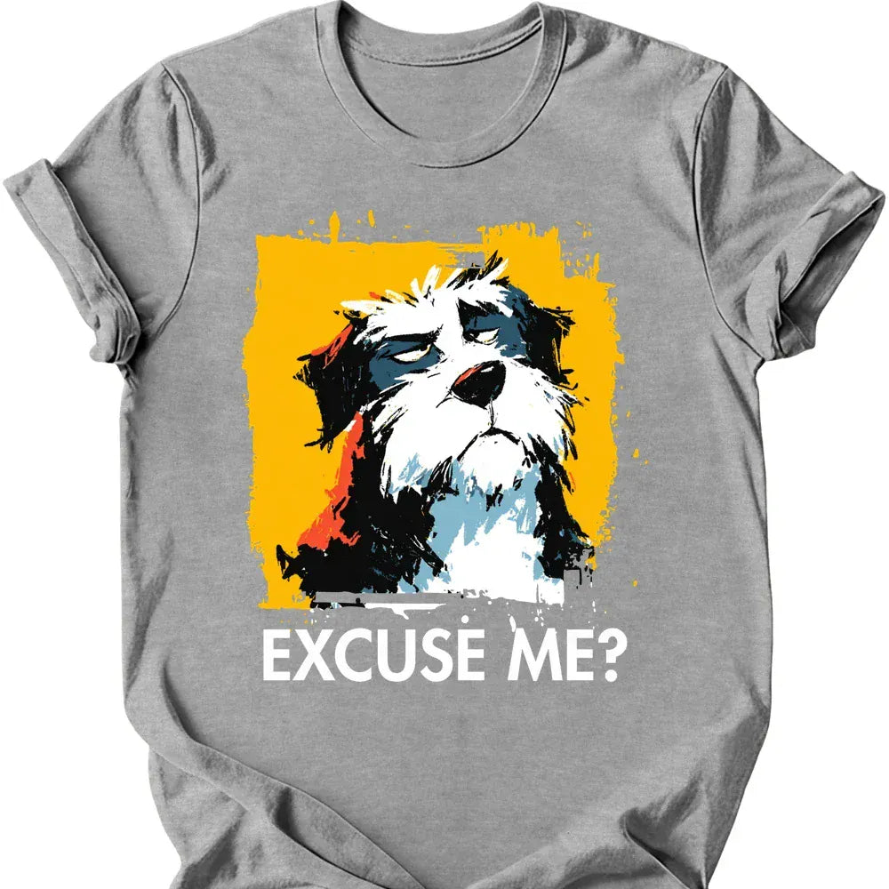 Bernedoodle excuse me tee sport grey