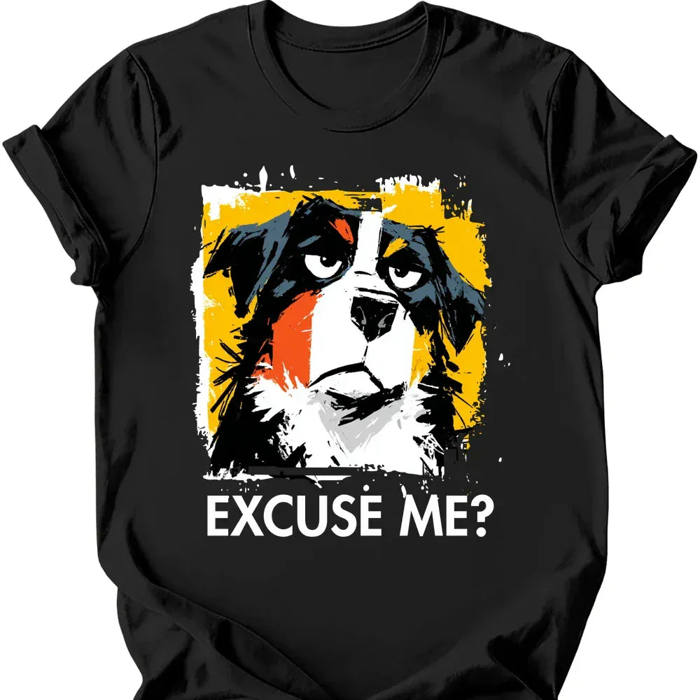 Bernese Mountain Dog excuse me tee black