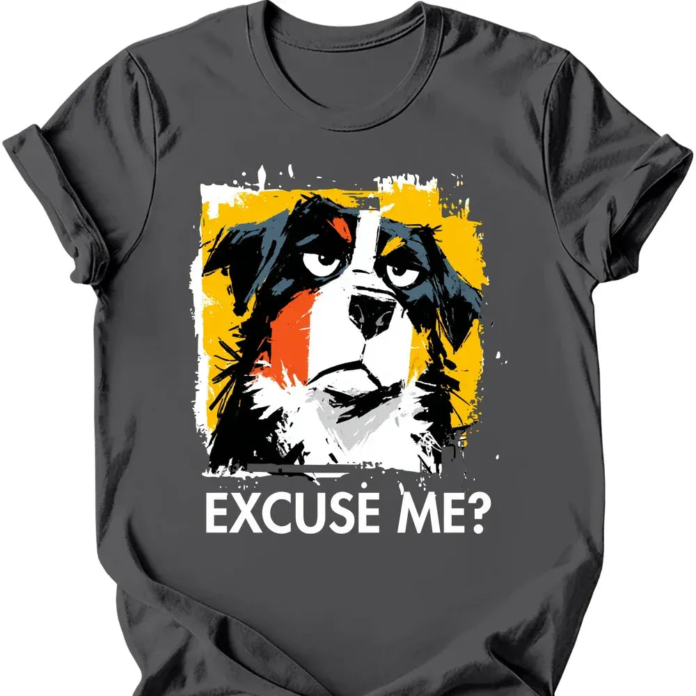 Bernese Mountain Dog excuse me tee charcoal
