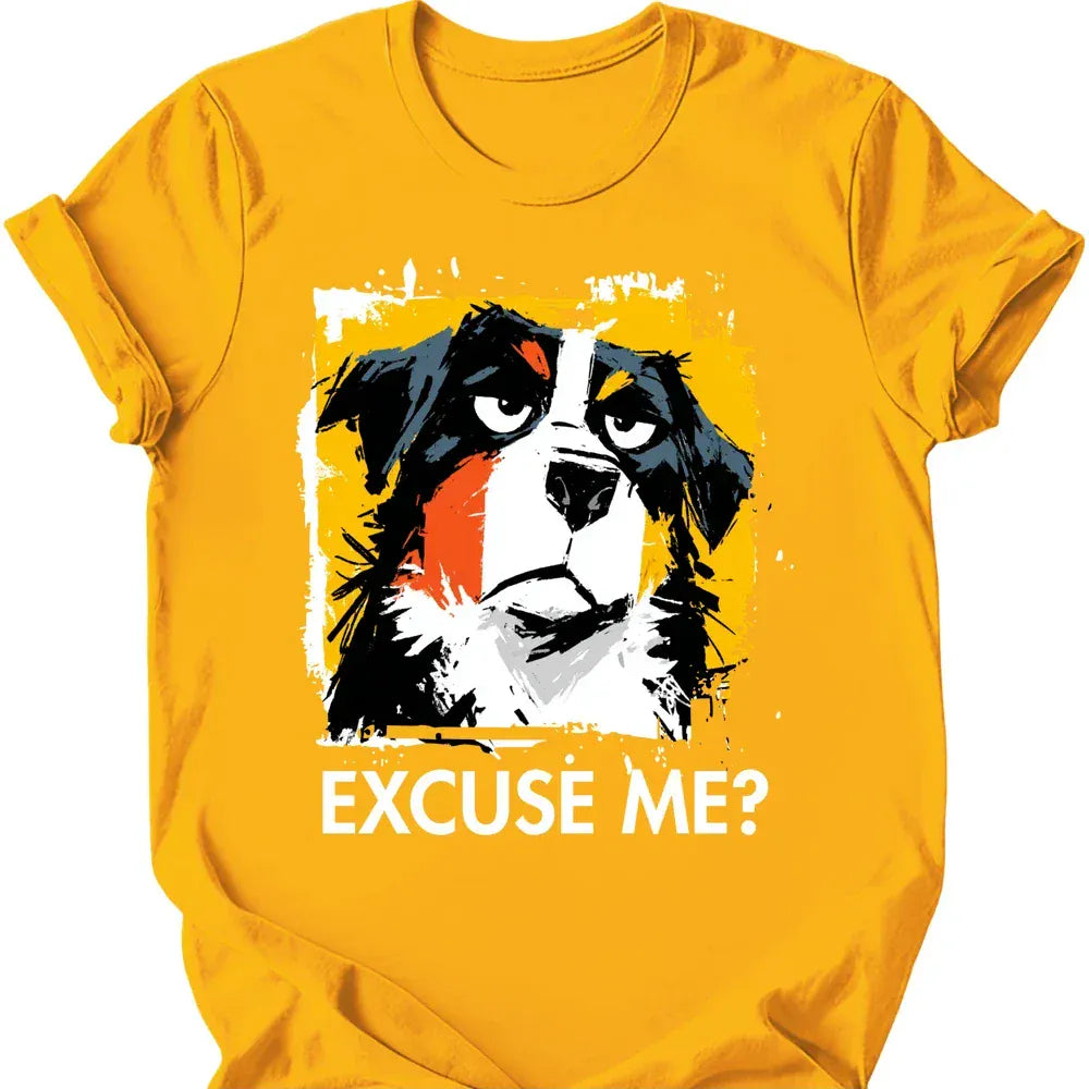 Bernese Mountain Dog excuse me tee gold