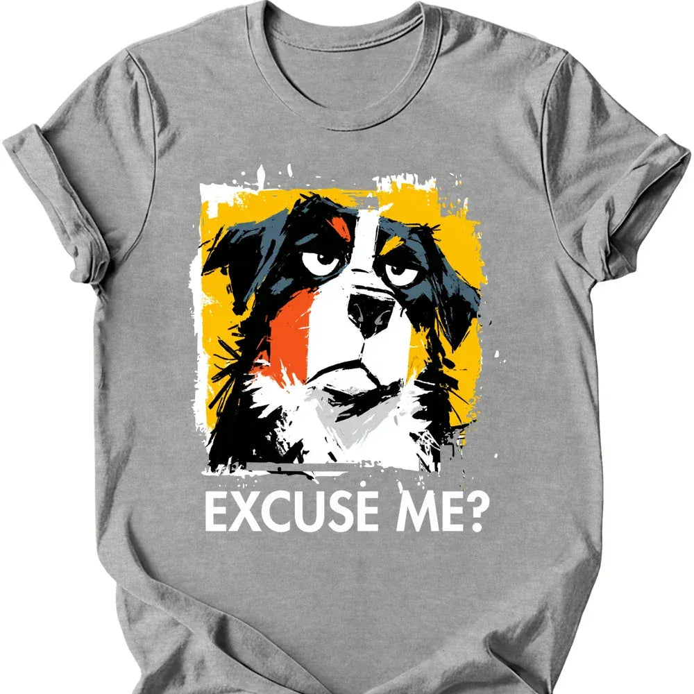 Bernese Mountain Dog excuse me tee sport grey