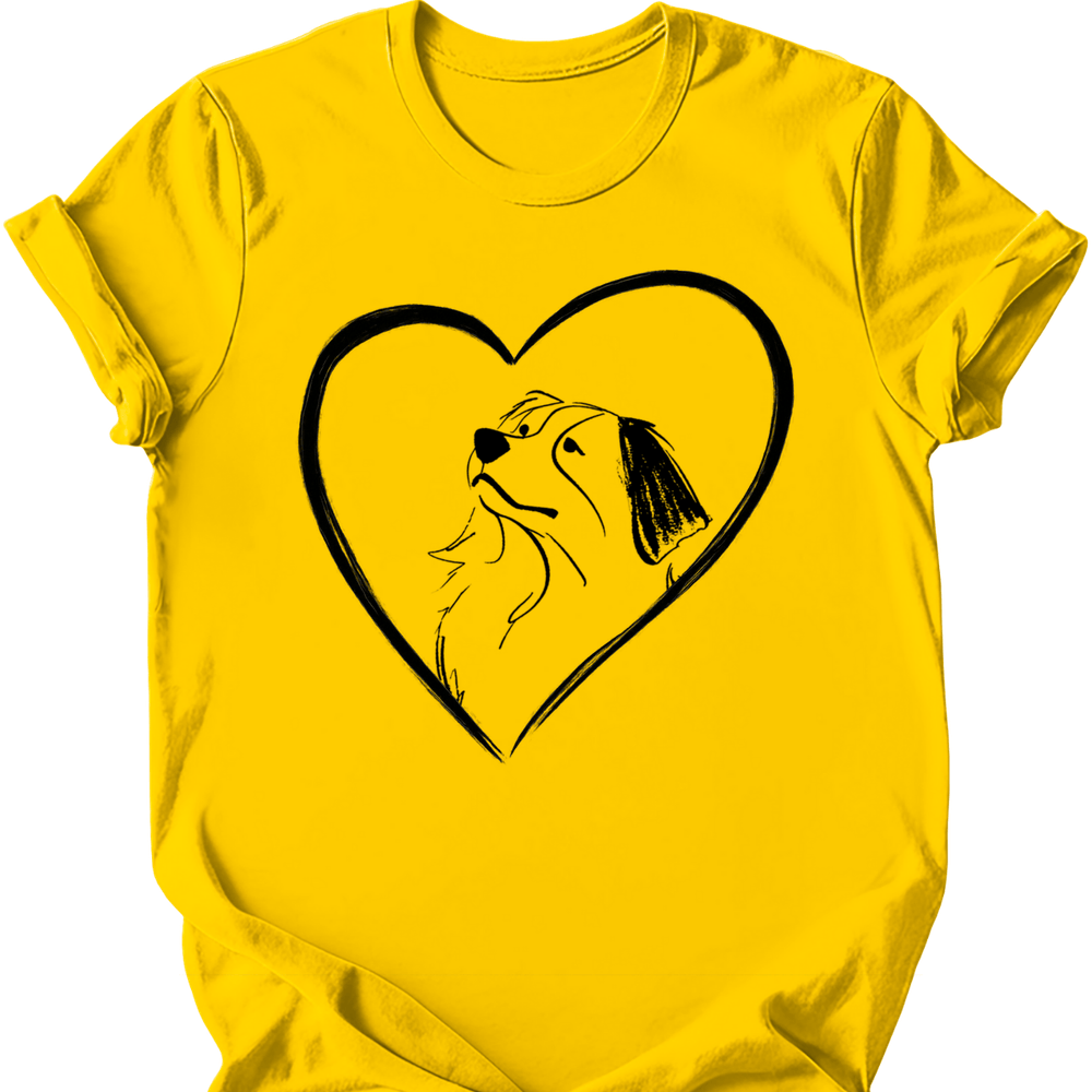 Bernese Mountain Dog heart dog tee daisy