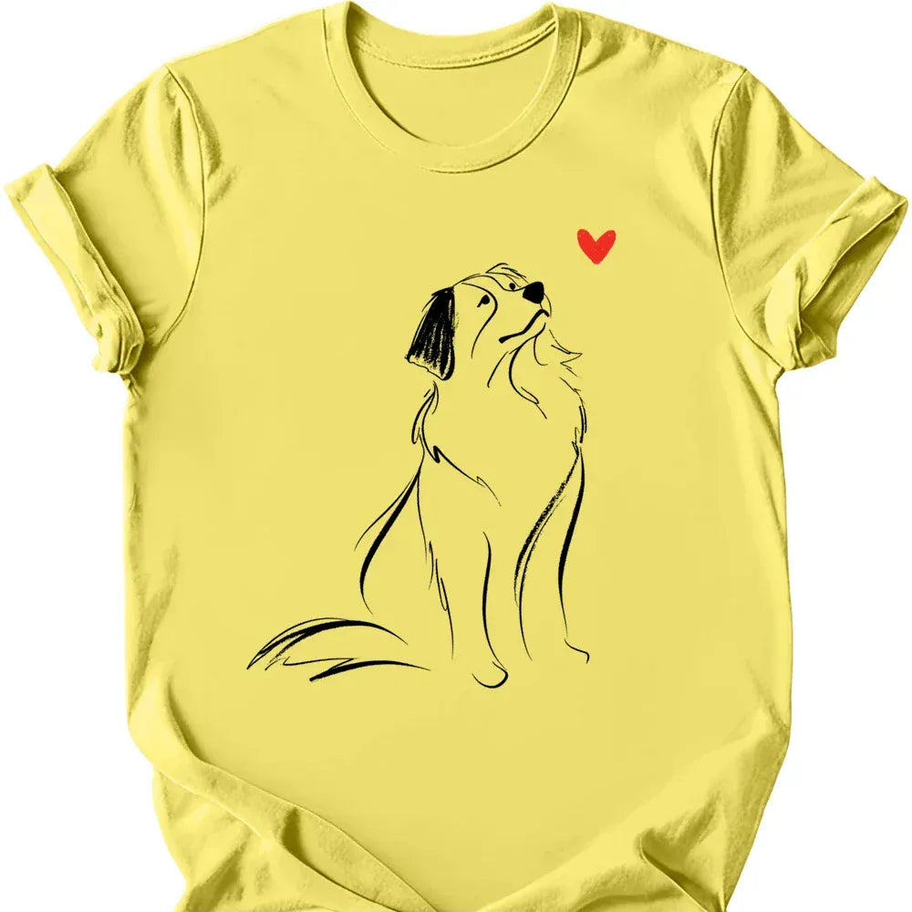 Bernese Mountain Dog sketch tee cornsilk