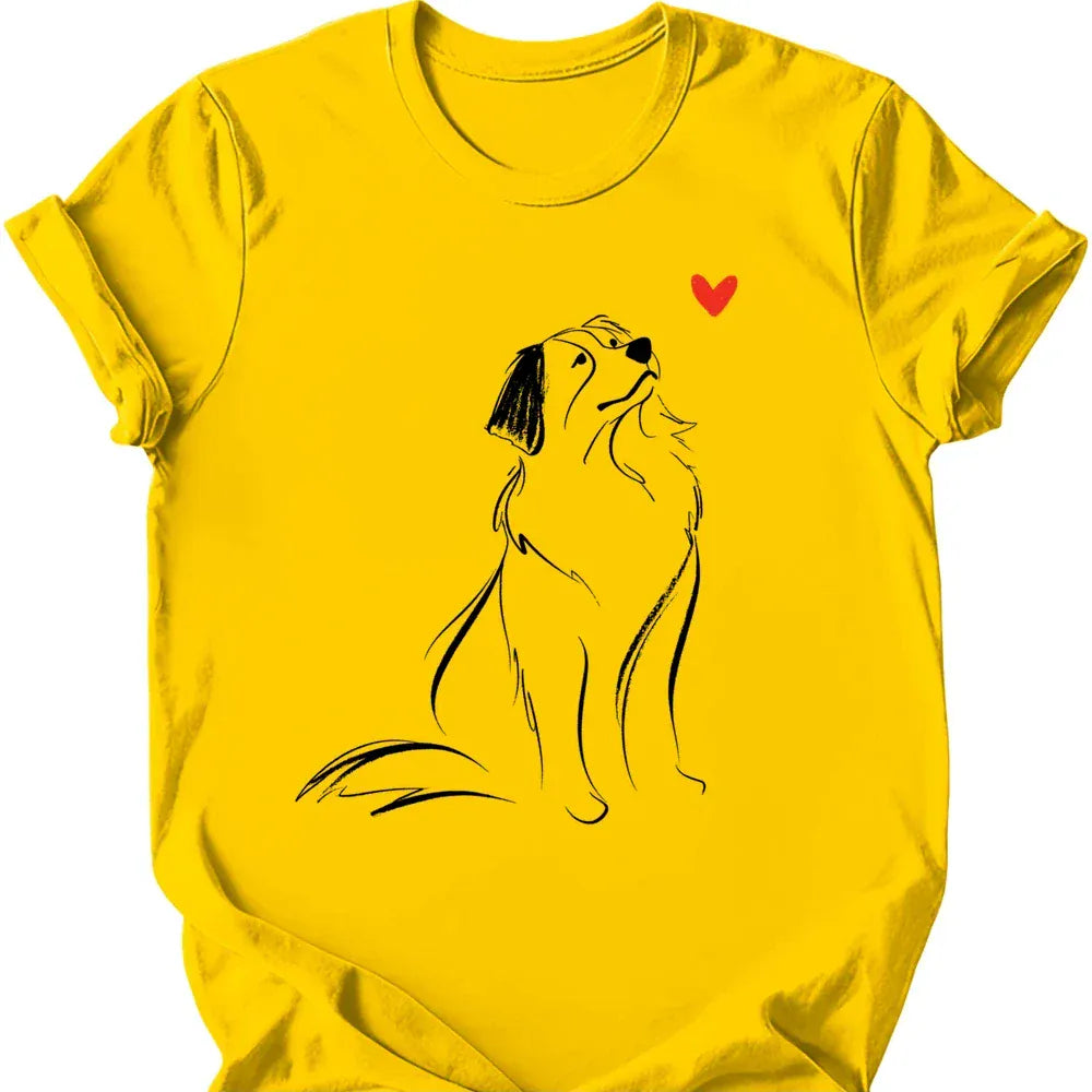 Bernese Mountain Dog sketch tee daisy
