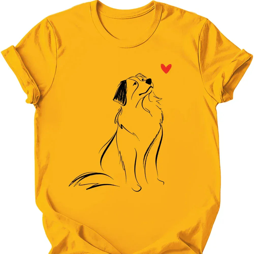 Bernese Mountain Dog sketch tee gold