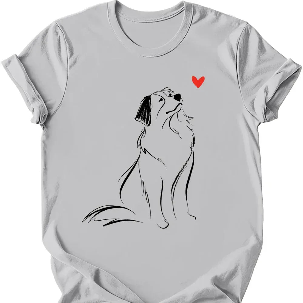 Bernese Mountain Dog sketch tee ice grey