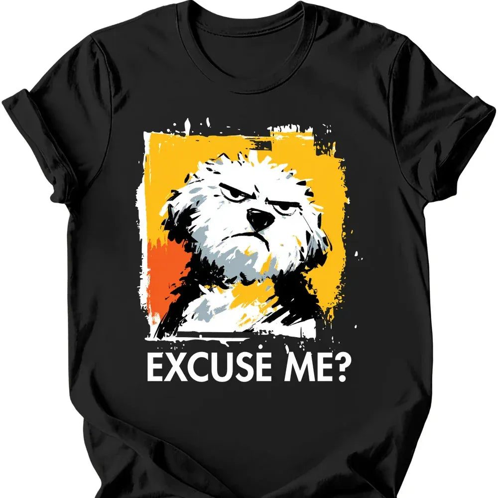 Bichon Frise excuse me tee black