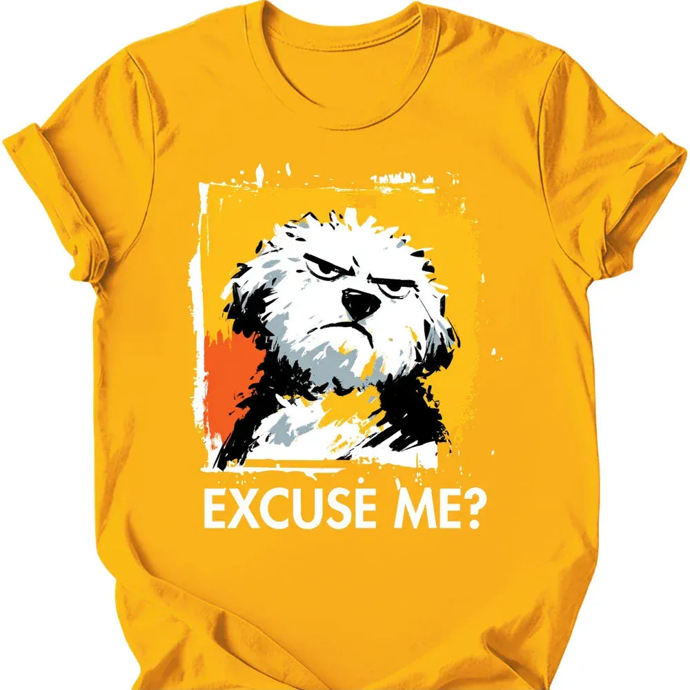 Bichon Frise excuse me tee gold