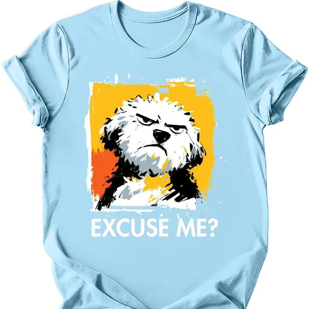 Bichon Frise excuse me tee light blue